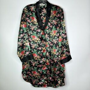 Vintage Paris Sport Club Floral Pajama Shirt Size Medium Hong Kong Medium